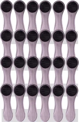 Produktbild von trendfinding 24 Wäscheklammern mit Softgrip und Spiralfedern - Silber-Anthrazit