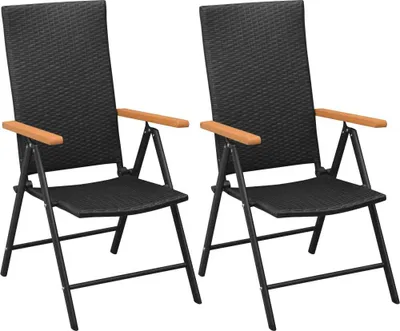 Zdjęcie produktu dla VidaXL 42798, Taras, Aluminium, Technorattan, Czarny, 550 mm, 640 mm, 1050 mm