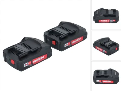 Produktbild von Metabo Akku Set 2x Li-Power Akkupack 18 V 2,0 Ah CAS Li-Ion Akku ( 2x 625596000 ) mit Ladestandsanzeige