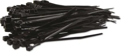 Produktbild von KSS Kabelbinder-Sortiment Polyamid 6.6, schwarz, 75x2,4, UV-beständig, 100 Stück