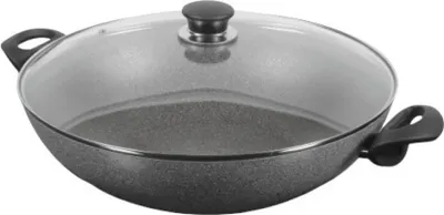 Obrázek produktu pro Ferrara 36 CM žulová pánev Wok nepřilnavá s poklicí