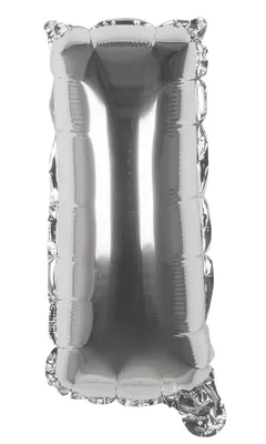 Produktbild von Folienballon silber 36 cm Buchstabe I
