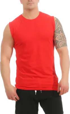 Produktbild von Mivaro Herren Tank Top aus Baumwolle in Rot - ärmelloses Basic Shirt mit Rundhals, Regular Fit, Größen S bis XXL