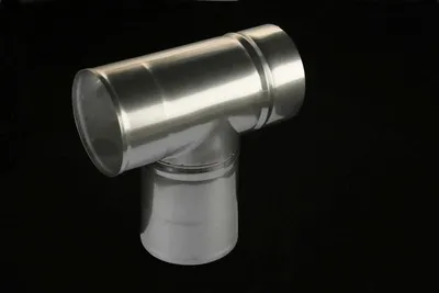 Obrázok produktu pre Komínový T-kus DN 120, 90 stupňov pre kotly s otvorenou spaľovacou komorou