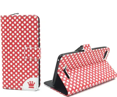 Produktbild von Handyhülle Tasche für Handy Wiko Lenny 2 Polka Dot Rot