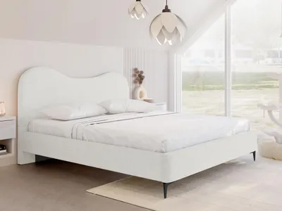Obrázok produktu pre Čalúnená manželská posteľ 180x200 LUCIAMA - svetlá béžová
