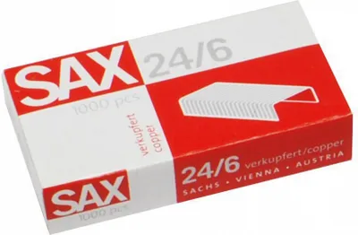 Produktbild von SAX Heftklammer 24/6 Metall verkupfert 1.000 St./Pack.