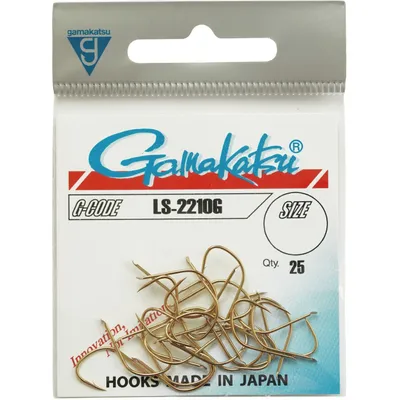 Produktbild von Gamakatsu LS-2210G Hooks Goldfarben - 25 Angelhaken, Größe:10