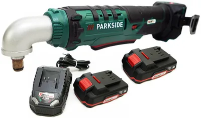 Produktbild von Parkside 20V Akku Winkelschlagschrauber PAWS 20 A1 Winkel Schlagschrauber 1/2 Zoll inkl. 2 x Akku (2Ah) u. Ladegerät