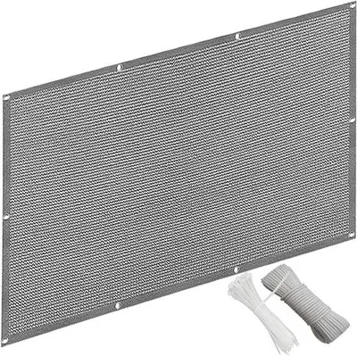 Image de Rideau de protection privé pour auvent de terrasse - Tissu en polyester respirant - 0,3 x 1,3 m - Gris-beige