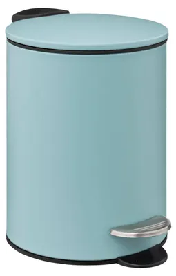 Image de Poubelle de 3 litres, de couleur bleue, pour la salle de bain