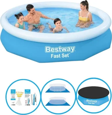 Produktbild von Bestway Pool Fast Set 305x66 cm - Inklusive Zubehör