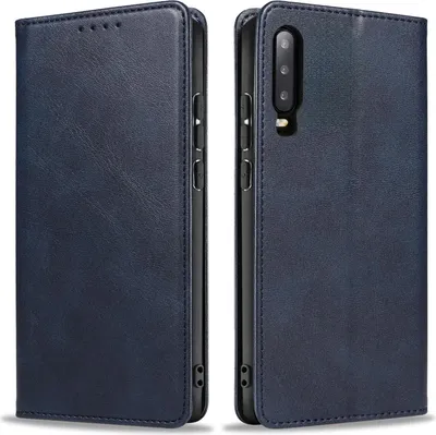 Produktbild von Handyhülle für Huawei P30 Kunstleder Flip Cover Hülle Handytasche Case Kartenfach Farbe: Blau
