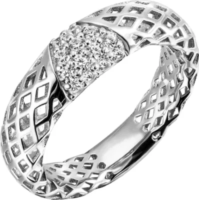 Produktbild von Gr. 56 Damen Ring 925 Sterling Silber 14 Zirkonia Silberring