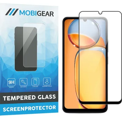 Produktbild von Mobigear Premium Displayschutzfolie für Xiaomi Redmi 13C, gehärtetes Glas, Panzerglas, kompatibel mit Hüllen, schwarz