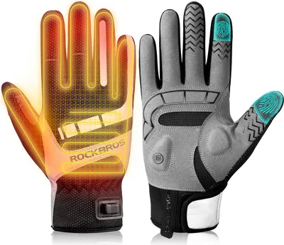 Produktbild von ROCKBROS Winter Beheizte Handschuhe, Beheizbare Winterhandschuhe, mit USB, gr. XXL