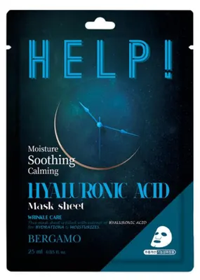 Obrázok produktu pre BERGAMO HELP! HYALURÓNKOVÁ PLEŤOVÁ MASKAPLÁTKY 25 ml – Hydratačná pleťová maska s kyselinou hyalurónovou. BERGAMO HELP!