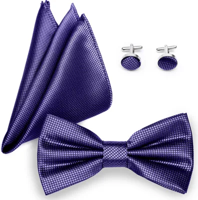 Image de Ladeheid Set de pochette pour hommes avec boutons de manchette SETBHC 12cmx6cm