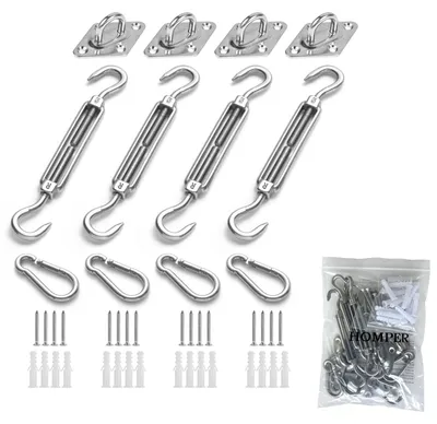 Immagine prodotto di Kit di fissaggio per tende da sole, in acciaio inossidabile