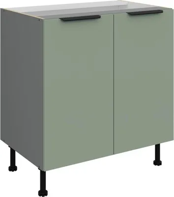 Produktbild von Unterschrank LUNARA mit zwei Türen – Breite 80 cm, Grün/Anthrazit