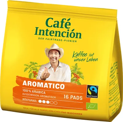 Produktbild von Café Intención AROMATICO Kaffeepads Mega-Sparpaket, 6x16 Stück