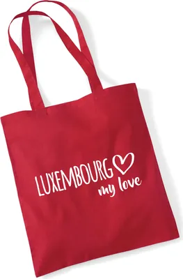Produktbild von Huuraa Jutebeutel Luxembourg my love 10 Liter Classic Red Baumwolle Tasche Geschenkidee