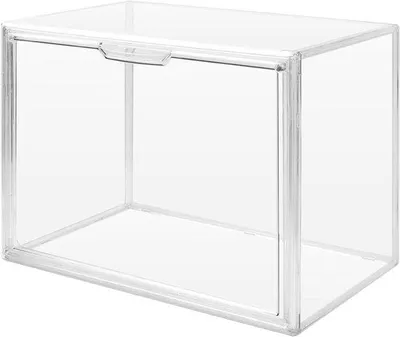 Immagine prodotto di Scatola organizer trasparente 36x22x27 cm con sportello magnetico per scarpe e borse