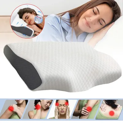 Produktbild von Memory Foam Kopfkissen Nackenkissen Orthopädisch Schlafkissen Nackenstützkissen