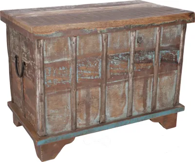 Produktbild von Antike Holzbox, Holztruhe, Couchtisch, Kaffeetisch aus Massivholz, Aufwändig Verziert - Modell 21, Braun, 47*61*36 cm, Truhen, Kisten, Koffer