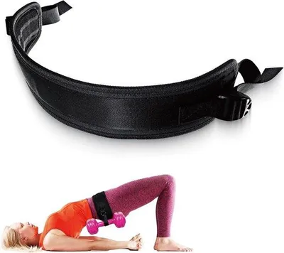 Image de Ceintures de hanches réglables pour kettlebells et haltères, noir, fitness