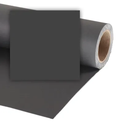 Immagine prodotto di Fondale Fotografico in Carta Nero Colorama 2,72m x 11m - Scelta Professionale per Studi Fotografici