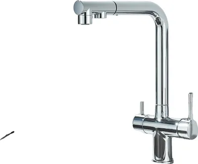 Productafbeelding van Keukenmengkraan, bediening met twee handgrepen, 360-graden draaibaar, chroom