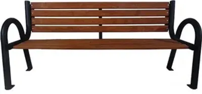 Produktbild von Gartenbank Parkbank Gartenmöbel Holzbank 194x90cm Metall Holz Garten Bank Sitzbank Möbel