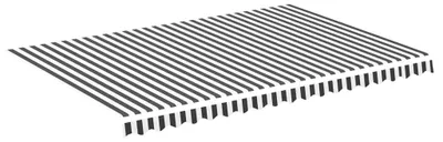 Obrázek produktu pro Náhradní látka na markýzu, barva antracit a bílá, rozměry 450x300 cm, materiál: polyester