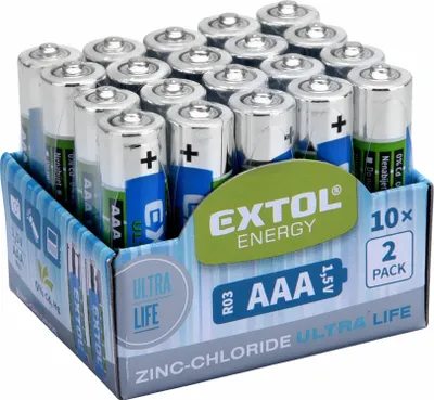 Produktbild von Baterie zink-chloridové, 20ks, 1,5V AAA (R03)