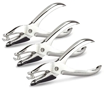 Productafbeelding van Perforator - Enkelgaats - 10 vel - Metaal - Set van 3