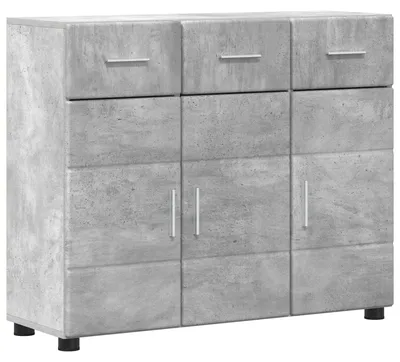 Obrázok produktu pre vidaXL Komoda FLORIN, 88,5 x 30,5 x 73 cm, sivá, drevovláknitá doska