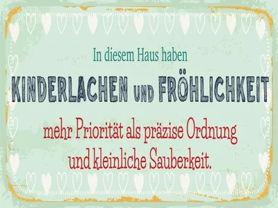 Produktbild von vianmo Blechschild 20x30 cm Kinderlachen und Fröhlichkeit