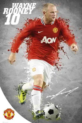 Produktbild von Fußball - Poster - Manchester United - Rooney 11/12