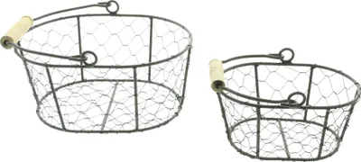 Immagine prodotto di Cestino in filo metallico 'Petit' set di 2 Decorazioni Accessorio Disposizione