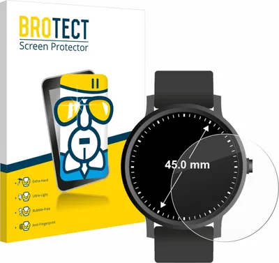 Produktbild von BROTECT Schutzglas für Armbanduhren (Kreisrund, ø: 45 mm) Schutzfolie Panzer Folie Glas Display Schutz klar