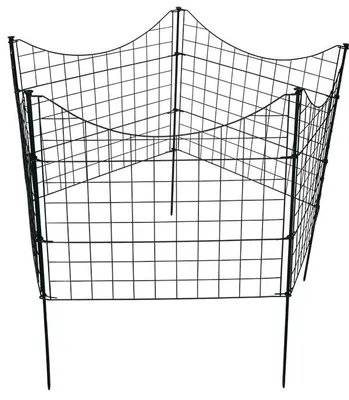 Produktbild von Teichzaun-Set 11-teilig 71x53cm 6x6cm Schwarz