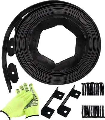 Produktbild von Flexible Kunststoff-Rasenkante 10x2000 cm schwarz mit 30 Ankern