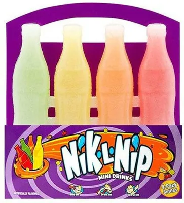 Produktbild von Nik-L-Nip Original Wax Candy Bottles 39g 16ml (4 Pack)