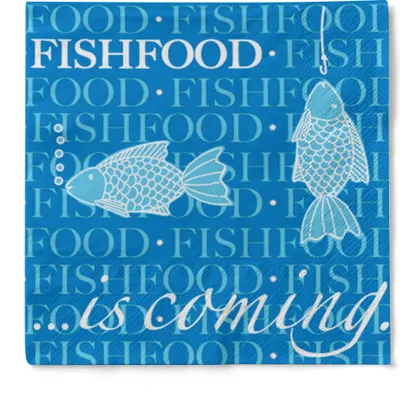 Produktbild von Sovie HOME Serviette Fishfood aus Tissue 33 x 33 cm, 3-lagig, 20 Stück - Maritim