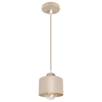 Produktbild von MasterLED Pendelleuchte E27 1-flammig Beige Metall 12 cm für Esstisch und Küche
