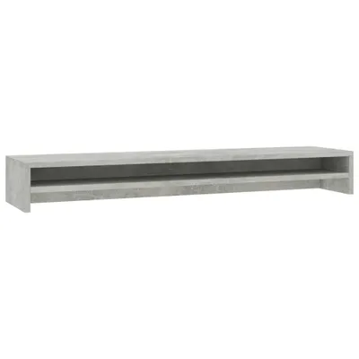 Image de vidaXL Support d'écran gris béton 100×24×13 cm panneau de particules