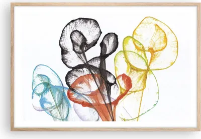 Produktbild von Gerahmtes Poster - Rahmen in heller Eiche - Blumen Abstraktion Surrealismus - 91,5x61 cm - Wand Bild - Wanddeko - Wandbilder - Kunstposter - Wandposter - Bilderrahmen - Bilder - P2NAA91x61-4444