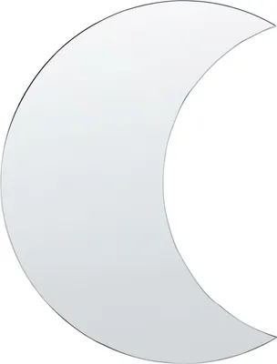 Produktbild von BELIANI Wanspiegel Silber Glas 40 x 60 cm Mondform Halbmondform Ohne Rahmen Rahmenlos Modern Deko Wanddeko für Wohnzimmer Schlafzimmer Bad