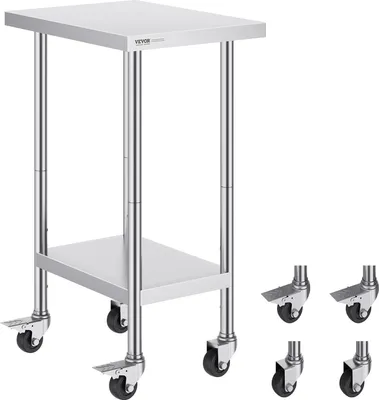 Produktbild von Arbeitstisch Küchentisch Vorbereitungstisch Rollbar Kommerziell 610x457mm